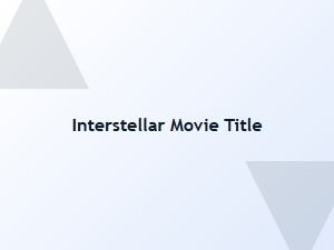 Interstellar Movie Title Script Font